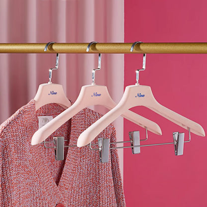 Premium Pink Velvet Hangers - Non-Slip Rotating Clothes Hangers for Boutiques & Homes