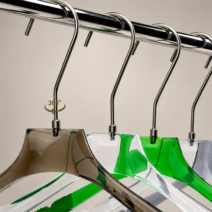 Transparent Acrylic Clothes & Pants Hangers for Boutiques – 50 Pack