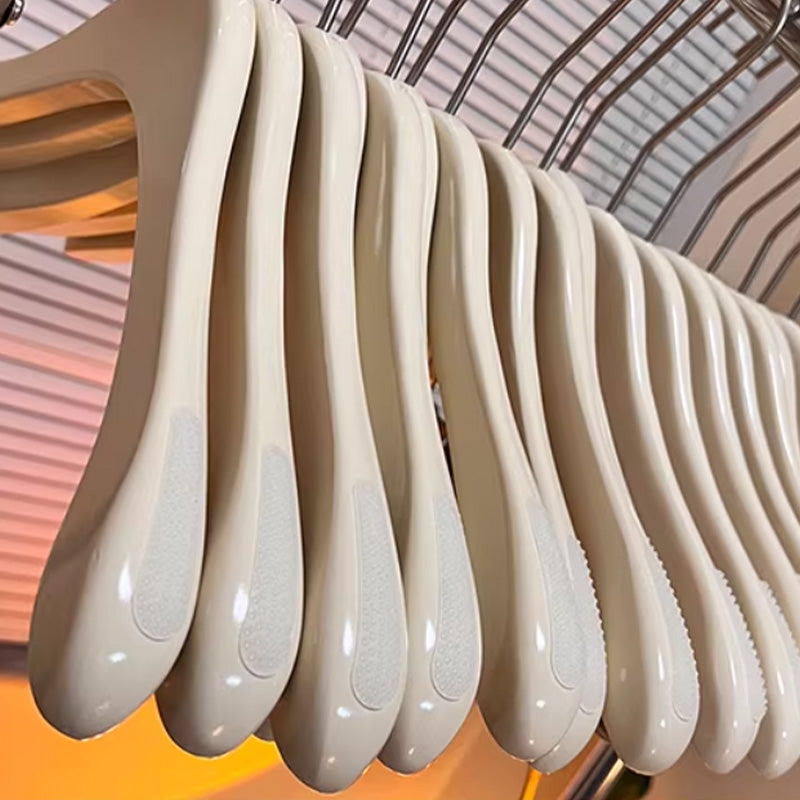 Luxury White Wood Hangers Set - Hotel Grade Clothing Hangers for Dresses Coats | thegarmenthanger