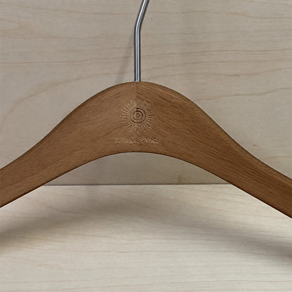 Women’s Walnut Color Solid Wood Hangers & Pants Hangers | Custom Logo Wholesale