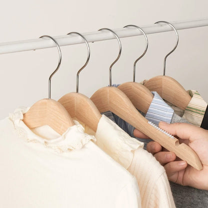 Natural Beech Wood Kids Hangers – Non-Slip Children’s Clothes Hangers