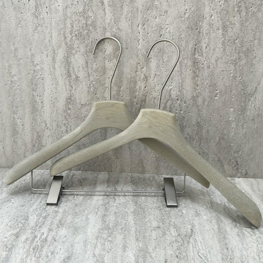 Wholesale Custom Gray ABS Resin Hangers with Clips for Women’s Boutiques