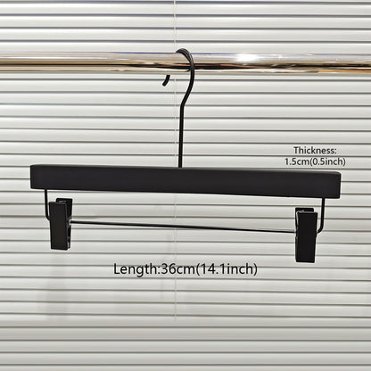 Black Wooden Hangers for Women - Premium Hotel Quality Non-Slip Coat Dress Hanger