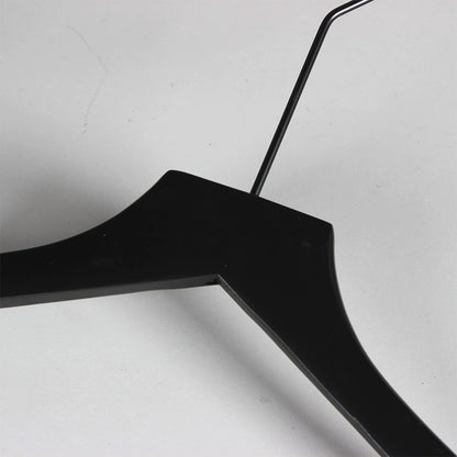 Black Wood Hangers | Non-Slip Solid Wooden Coat & Pants Garment Hanger Set