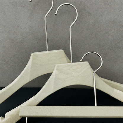 Custom Non-Slip Flocked Resin Hangers with Clips for Boutique Display