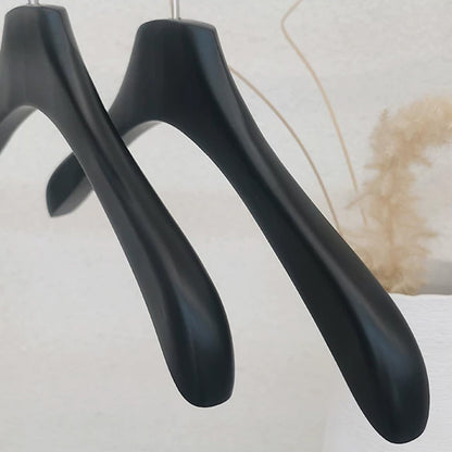 Black Wooden Kids Hangers & Pant Hangers with Adjustable Clips | Custom Logo