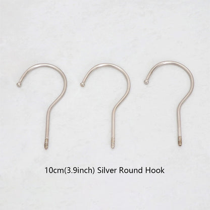 Wholesale 360° Swivel Metal Clothes Hanger Hooks | Screw-In Replacement Parts /10pcs