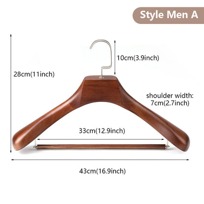 Wide Shoulder Wooden Suit Hanger | Coat Display Rack | Natural Wood | thegarmenthanger