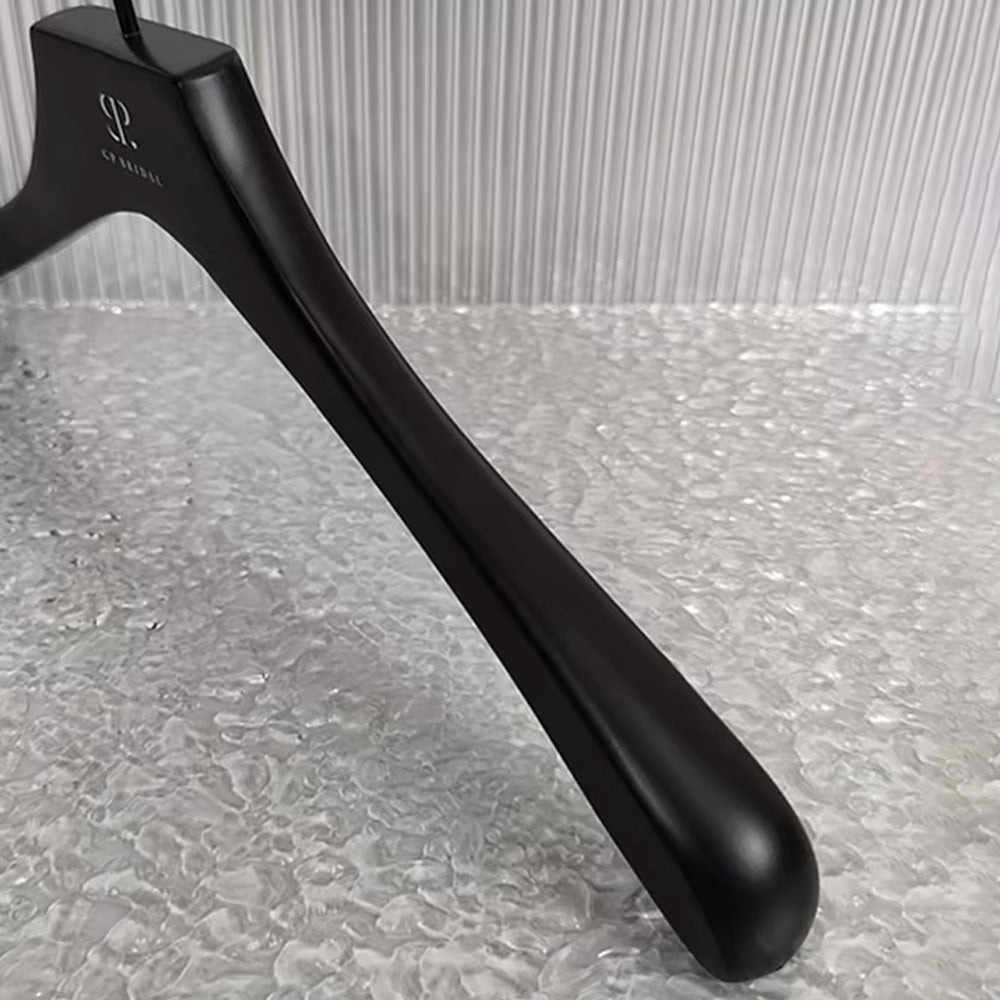 Premium Black Wood Hangers Non-Slip Luxury Hotel Hangers for Suits - thegarmenthanger