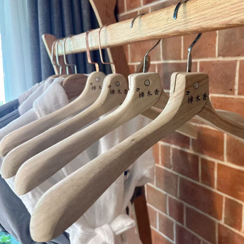 Natural Camphor Wood Hangers– Foldable, Anti-Insect, Wide Shoulder, Eco-Friendly Wardrobe