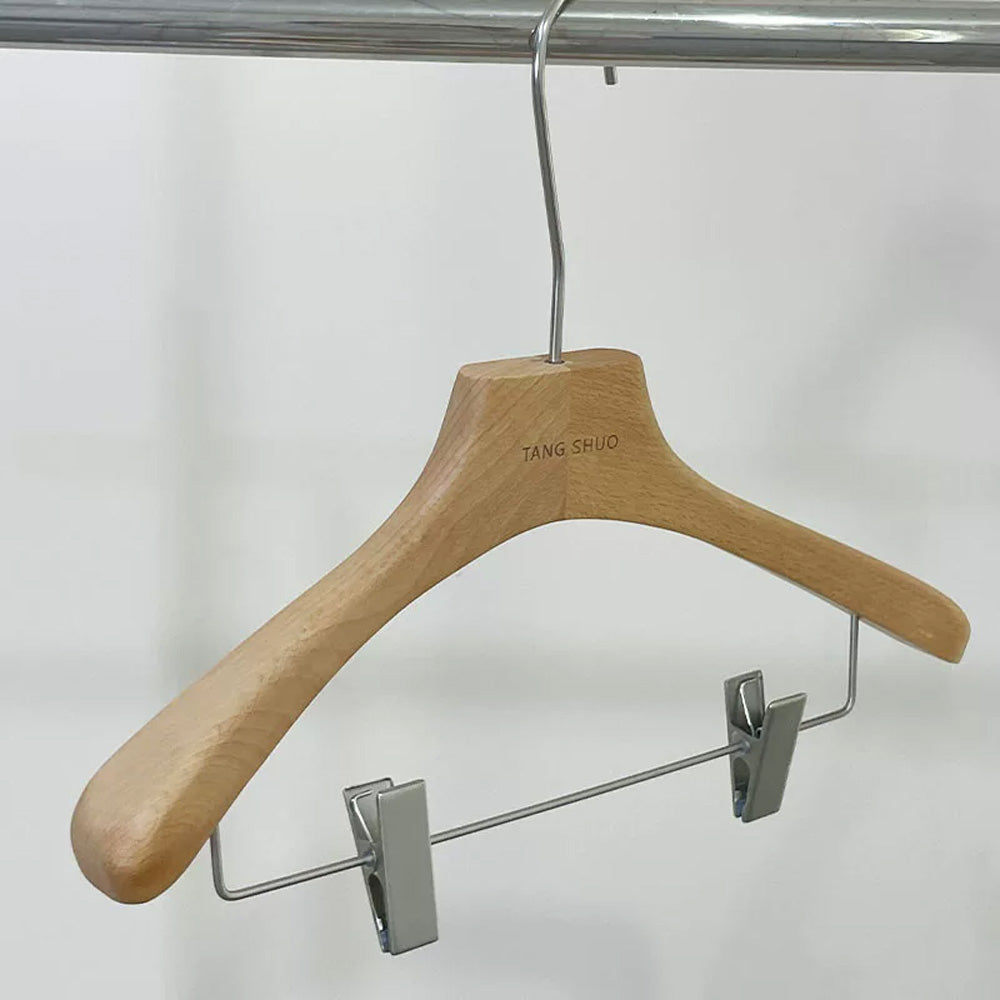 Beech Wood Women's Suit Hanger | 360° Swivel Hook | Boutique Clothing Hanger