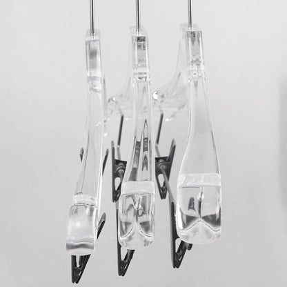 Clear Acrylic Suit Hanger with Clips - Premium Display for Complete Outfit & Pants, 50 PCS