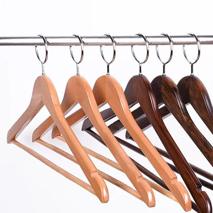 Solid Beech Wood Anti-Theft Hotel Hangers with Closed Ring Hook Wholesale