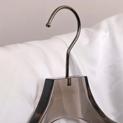 Smoke Gray Acrylic Suit Hanger with Non-Slip Pants Bar