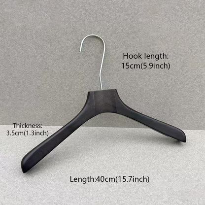 Custom Logo Rubber Wood Hangers with Pants Clips for Boutiques
