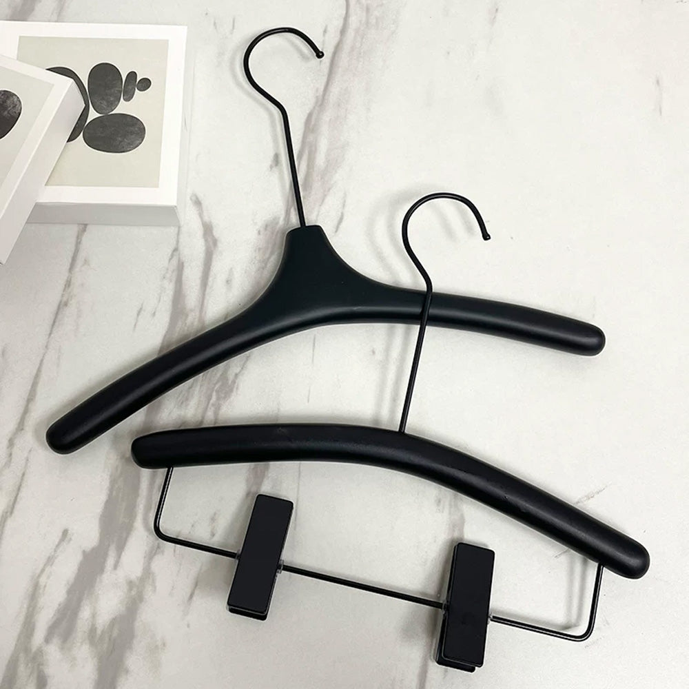 Custom Black Wooden Kids Hangers | Non-Slip Wholesale Hangers