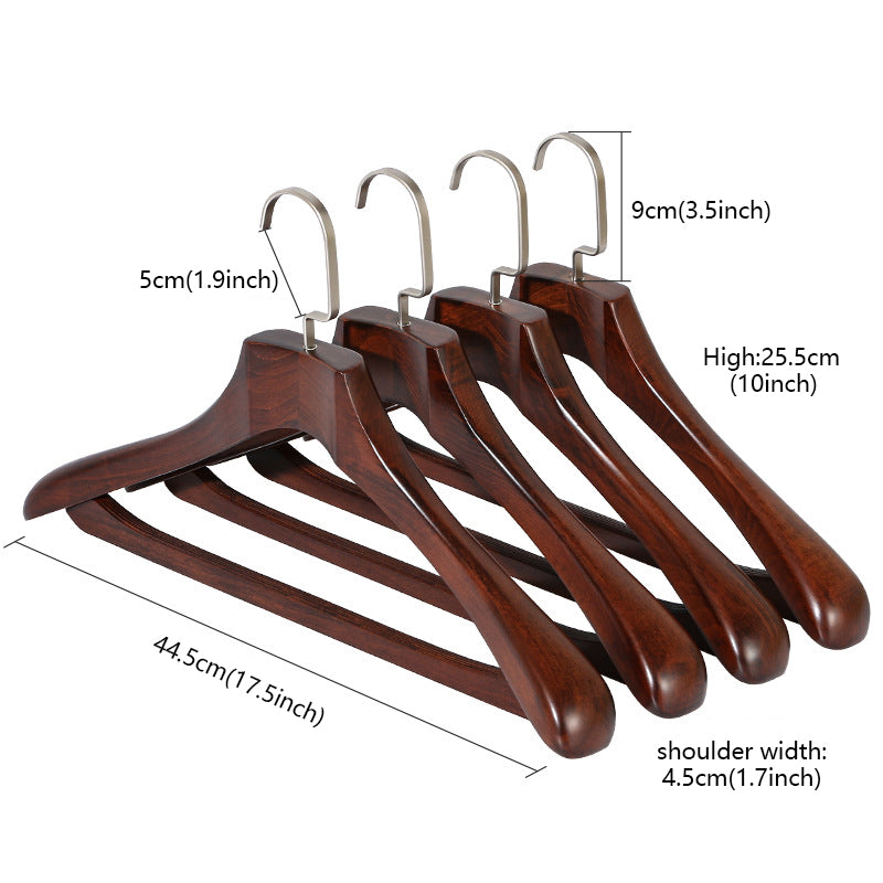 Luxury Beech Wood Suit Hangers - Hotel Non-Slip Vintage Style | thegarmenthanger