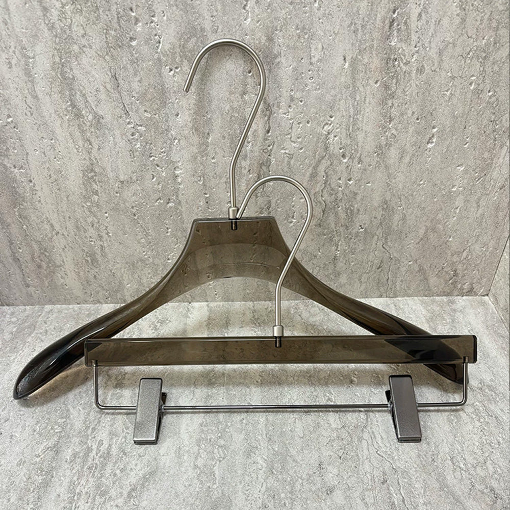 Luxury Men's Acrylic Suit & Pants Hangers for Boutiques | Custom Logo