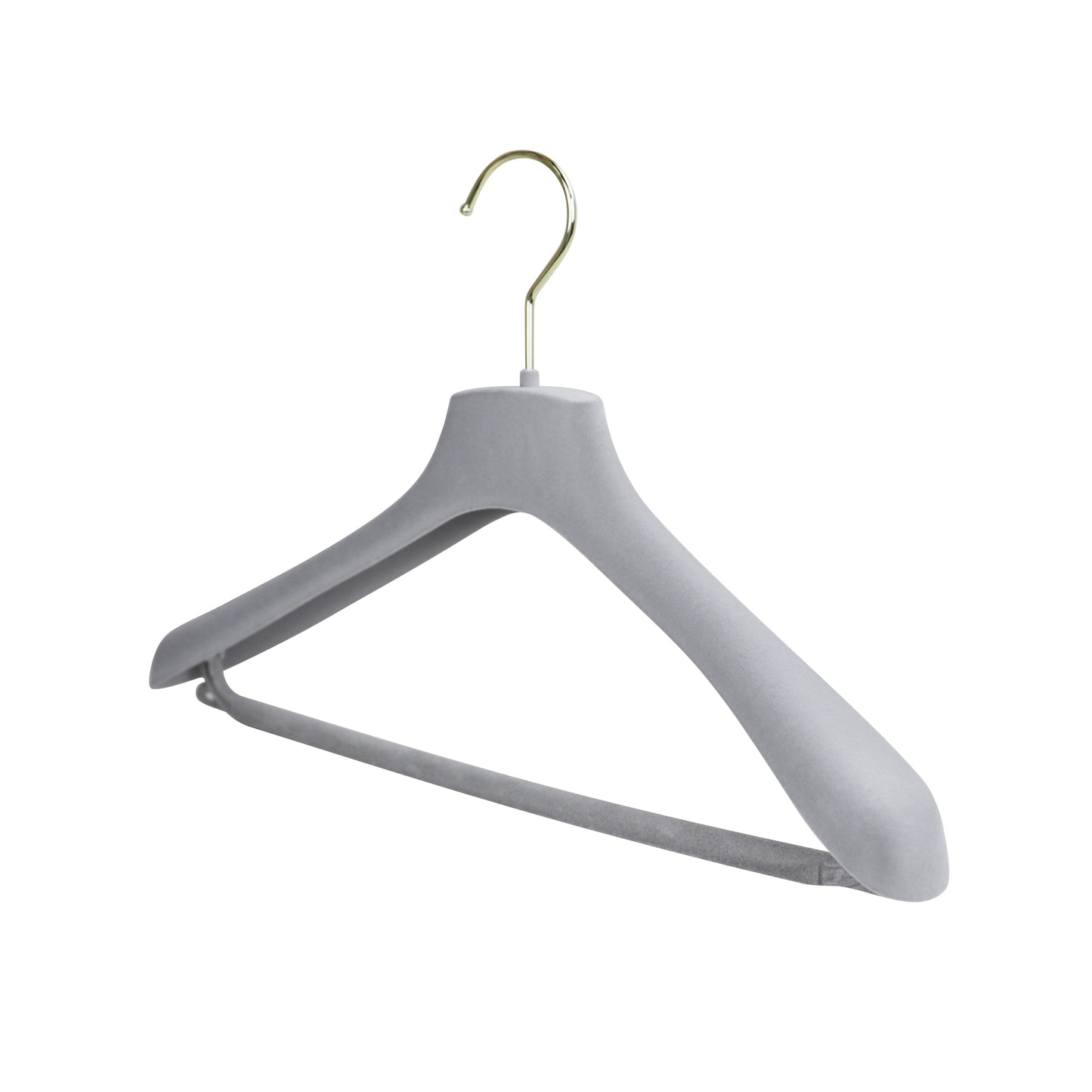 Premium Grey Velvet Suit Hangers with Pants Clips | Non-Slip Coat & Bridal Rack