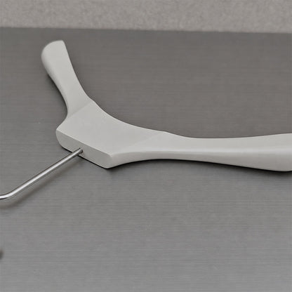 Wholesale Gray Wooden Kids Clothes Hangers with Adjustable Clips