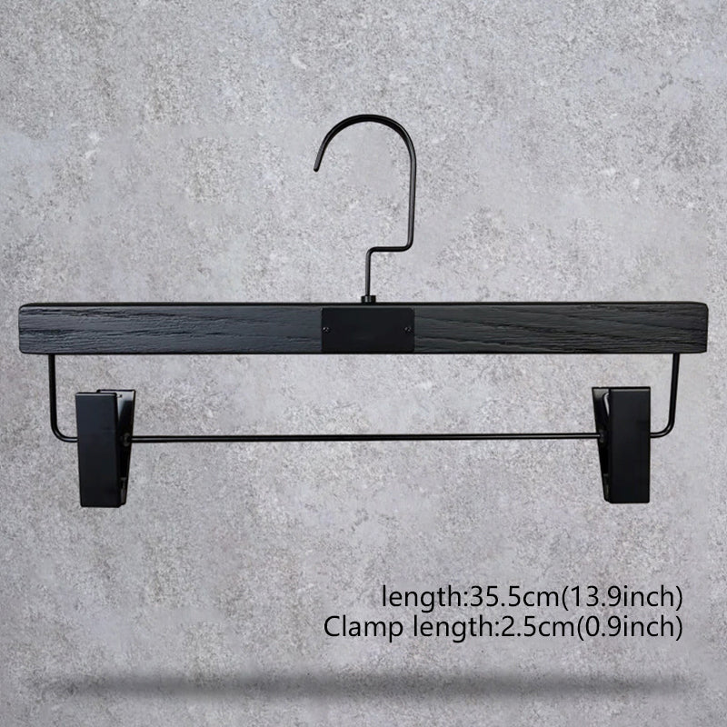Premium Wooden Pants Hangers - Hotel & Boutique Quality Clips thegarmenthanger