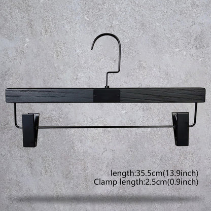 Premium Wooden Pants Hangers - Hotel & Boutique Quality Clips thegarmenthanger