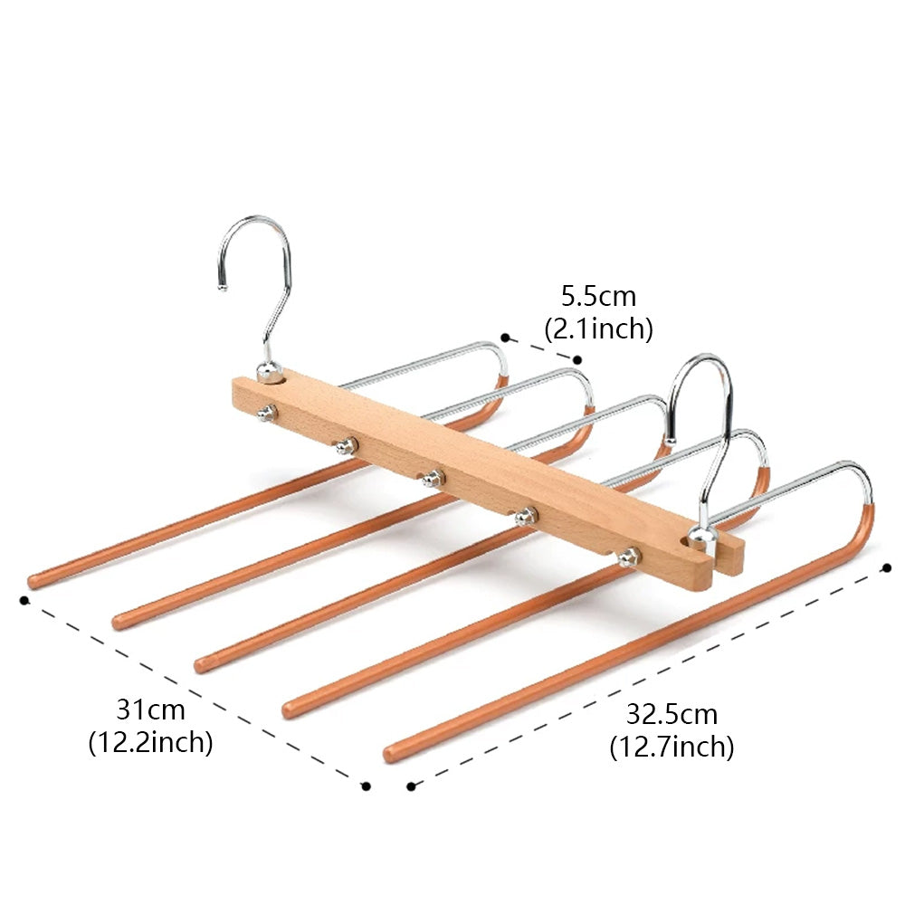 Folding Multi-Layer Pants Hanger for Small Closets and Wardrobe Organization