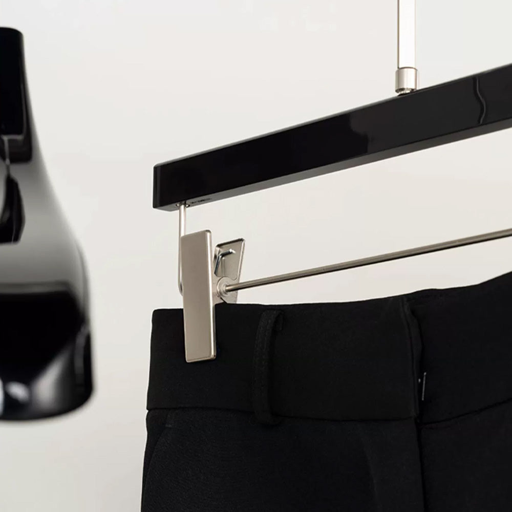Wholesale Black Acrylic Clothes & Pants Hangers with Custom Logo