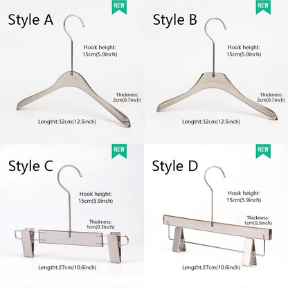 Grey Acrylic Hangers for Suits & Jackets - Premium Unisex Clothes Hangers (50 Pack)