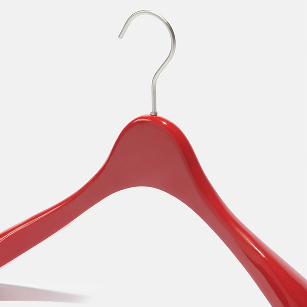 Women's Boutique Red Wooden Hangers - Wide Shoulder for Dresses Coats & Tops