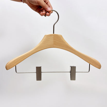 Premium Beech Wood Hangers – Non-Slip Lacquered for Suits, Coats & Shirts