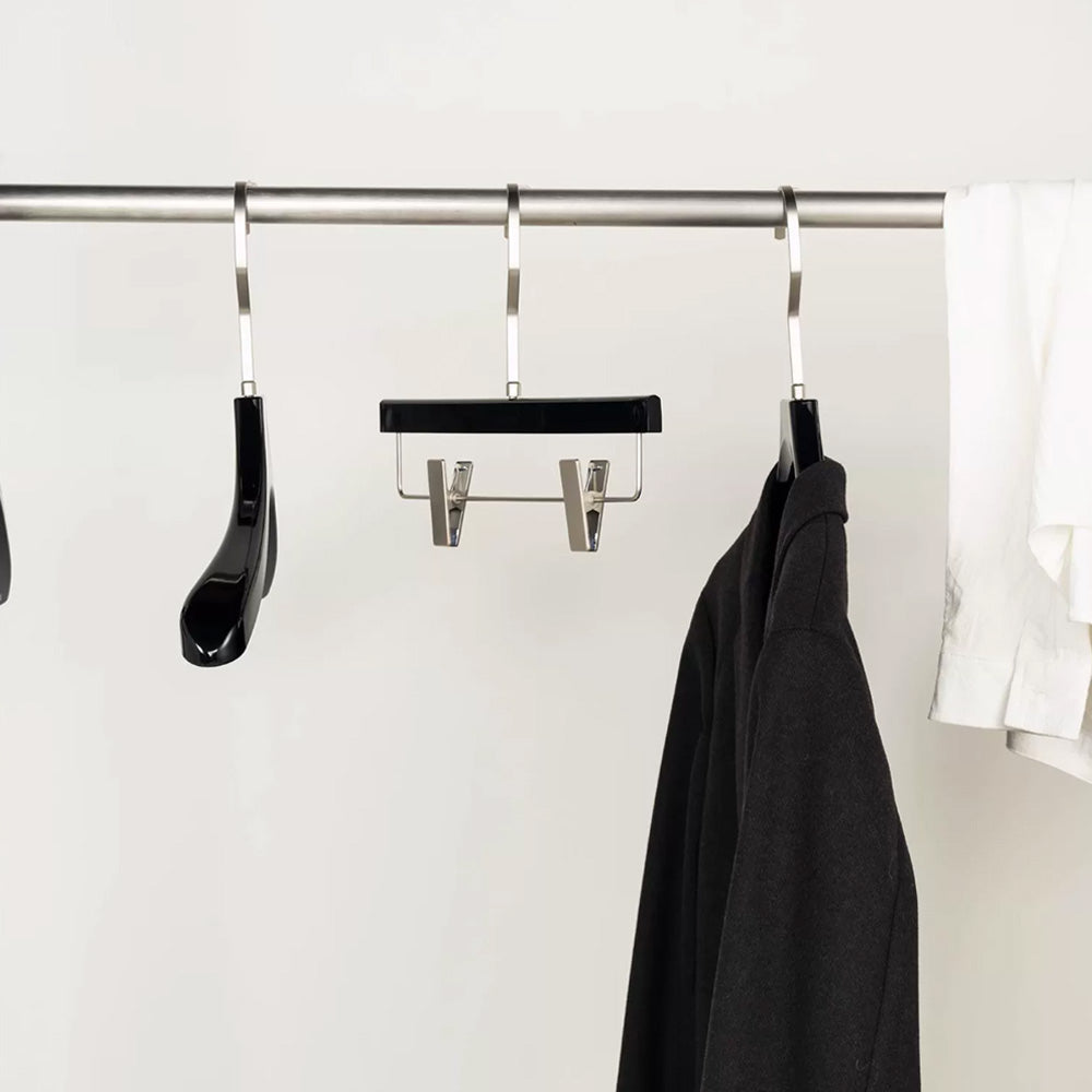 Wholesale Black Acrylic Clothes & Pants Hangers with Custom Logo