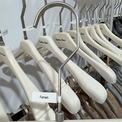 Wood Grain Resin Hangers for Pants – Non-Slip Metal Clips, Heavy Duty ABS