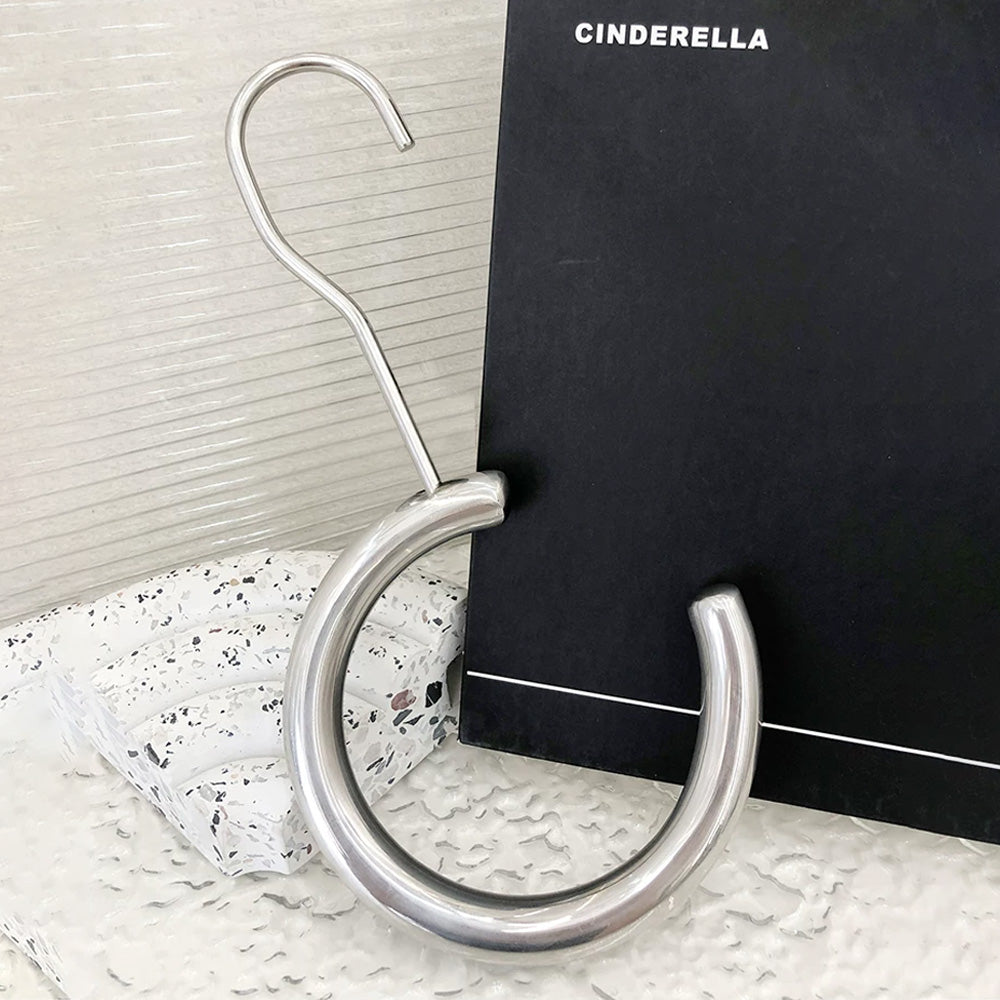 Stainless Steel C-Ring Scarf & Belt Hanger for Closet and Retail Display