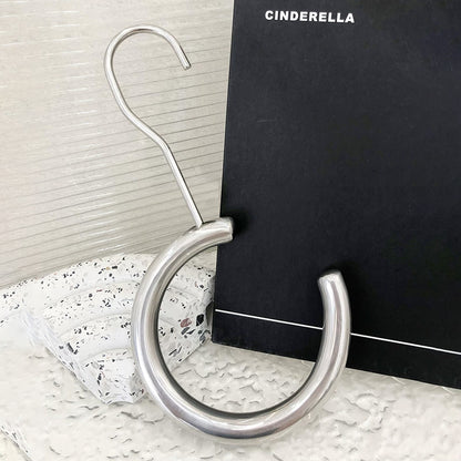 Stainless Steel C-Ring Scarf & Belt Hanger for Closet and Retail Display