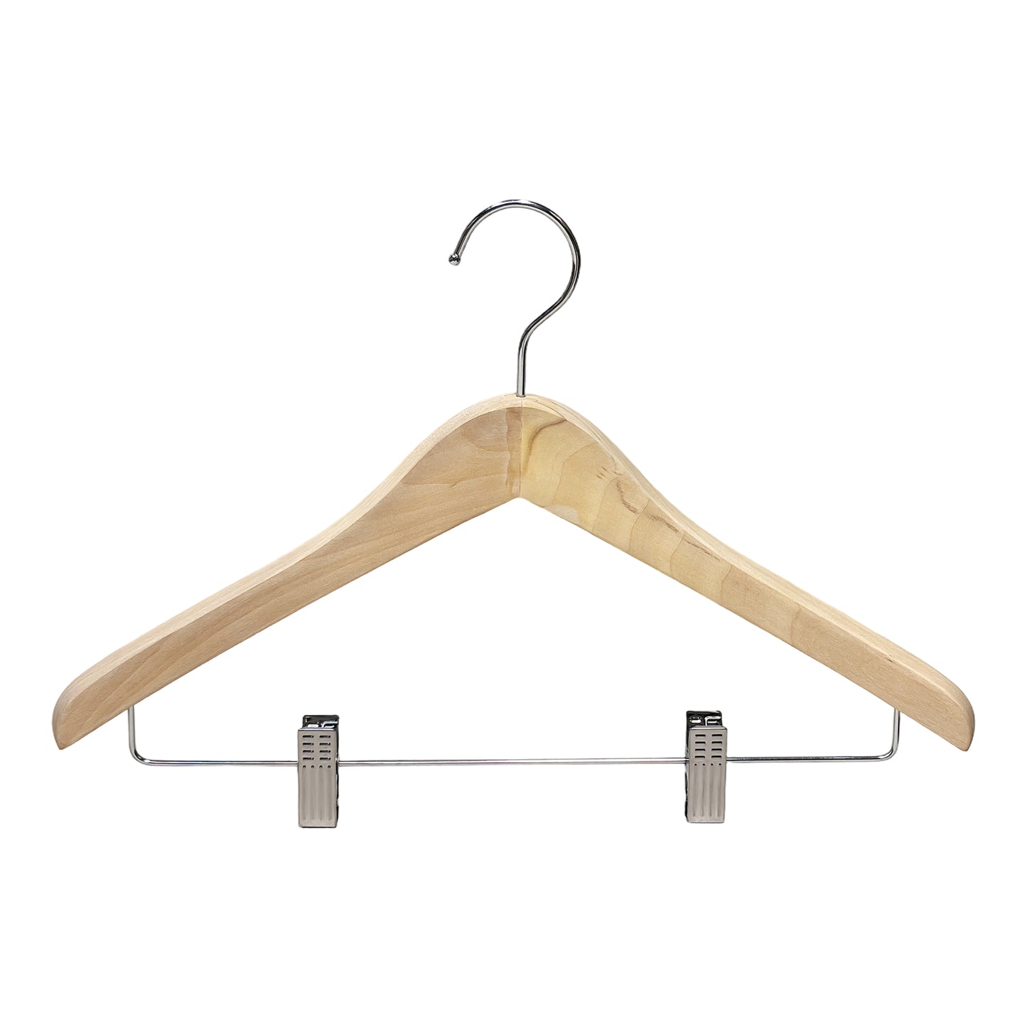 Camphor Wood Suit Hanger with Adjustable Pants Clips – Heavy Duty Coat Hanger
