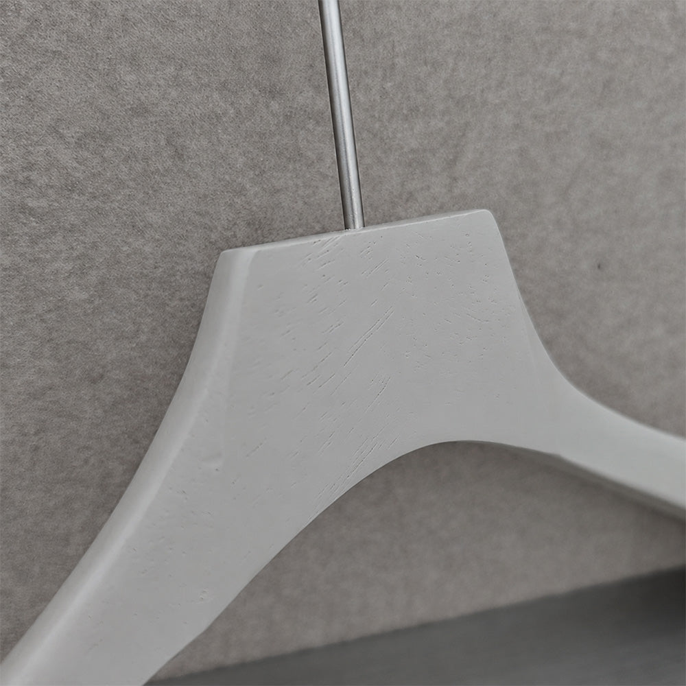 Wholesale Gray Wooden Kids Clothes Hangers with Adjustable Clips