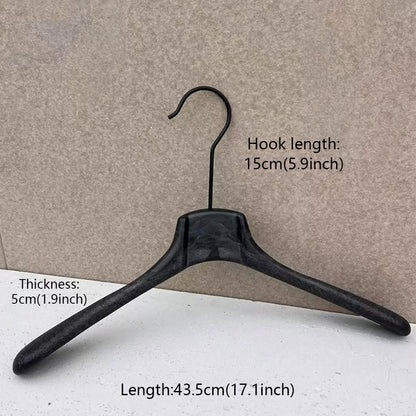 Custom Logo Black ABS Resin Suit and Pants Hanger for Boutiques