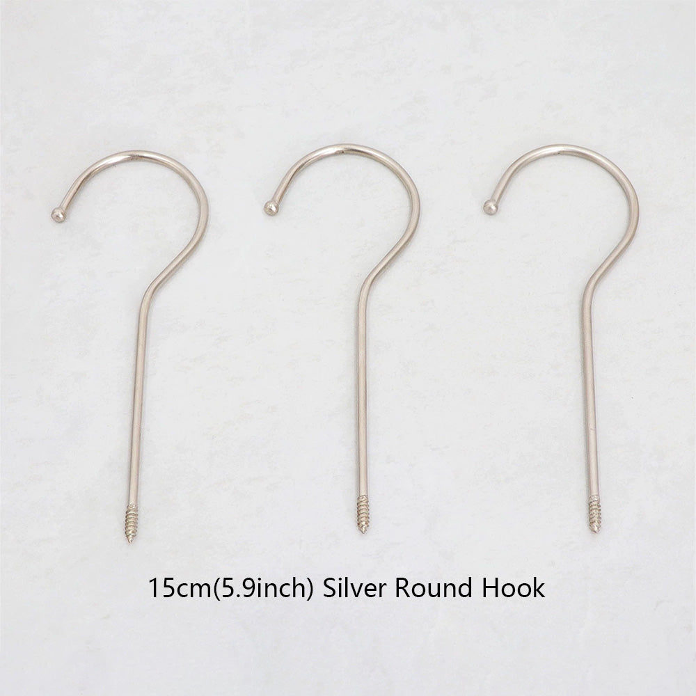 Wholesale 360° Swivel Metal Clothes Hanger Hooks | Screw-In Replacement Parts /10pcs