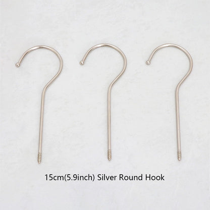 Wholesale 360° Swivel Metal Clothes Hanger Hooks | Screw-In Replacement Parts /10pcs