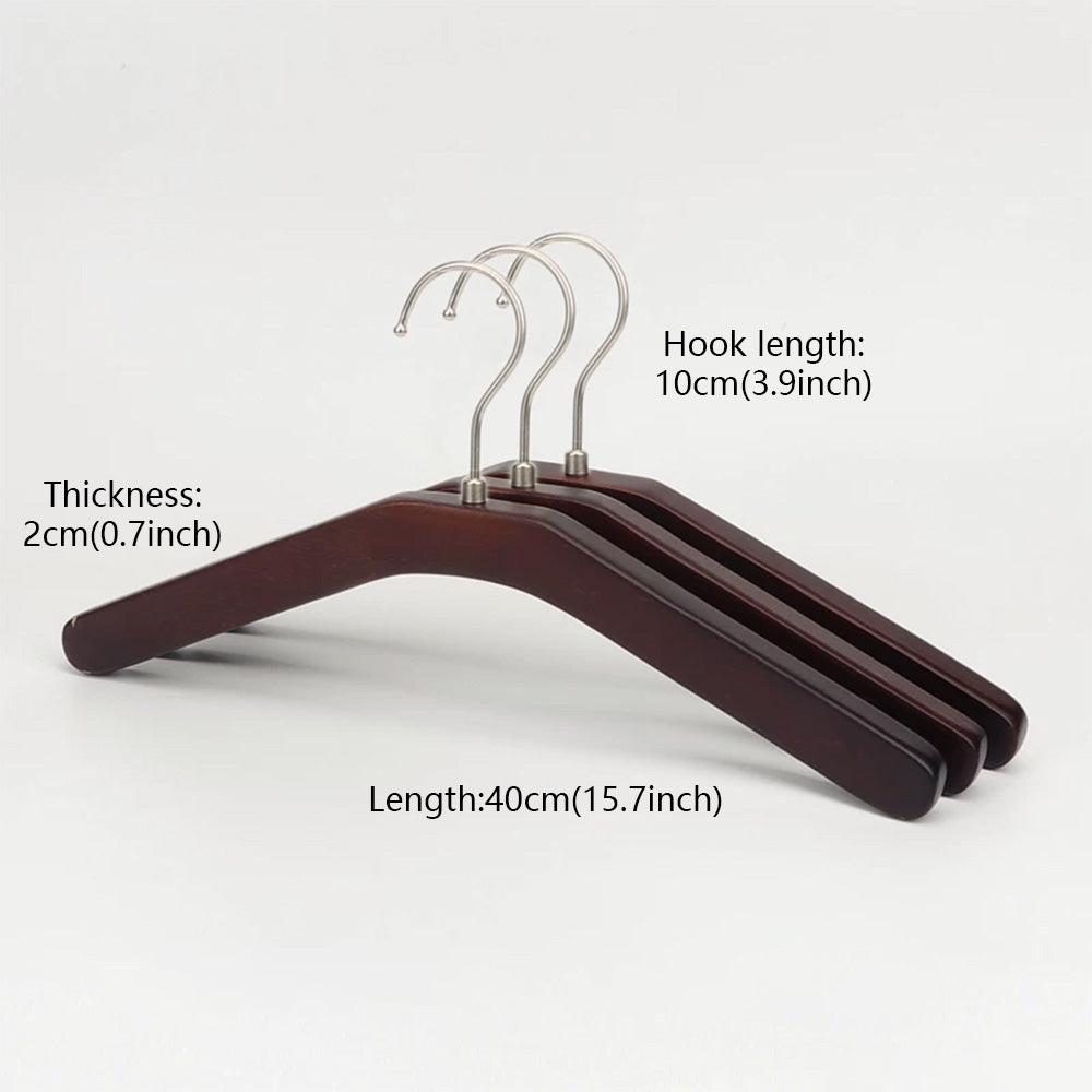 Solid Wood Clothes Hangers Wholesale – Black Walnut Color | MOQ 50