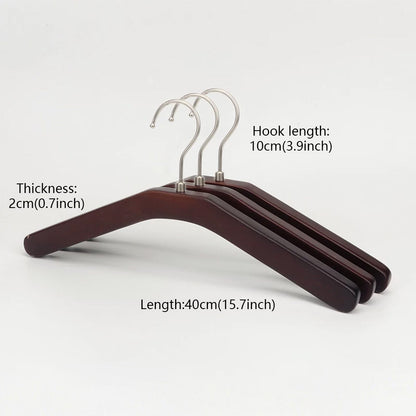Solid Wood Clothes Hangers Wholesale – Black Walnut Color | MOQ 50