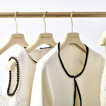 Luxury Beige Velvet Hangers | Non-Slip with Clips for Wedding Dresses & Coats