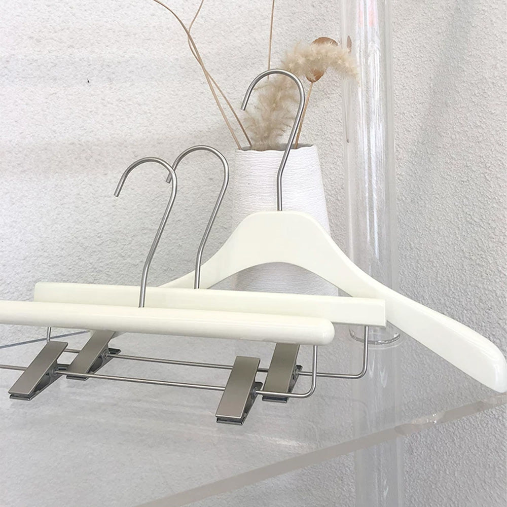 Women’s Beech Wood Hangers with Clips | Custom Boutique Hangers