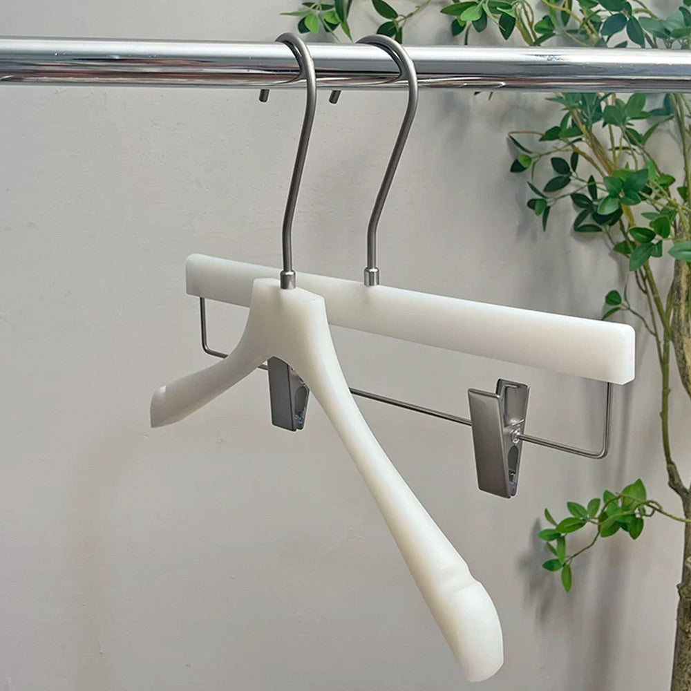 Wholesale Jade-Effect Acrylic Clothes & Pants Hangers with Custom Logo