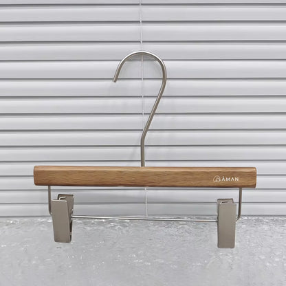 Walnut Oak Children's Hangers Set - Boutique Quality with Logo Customization