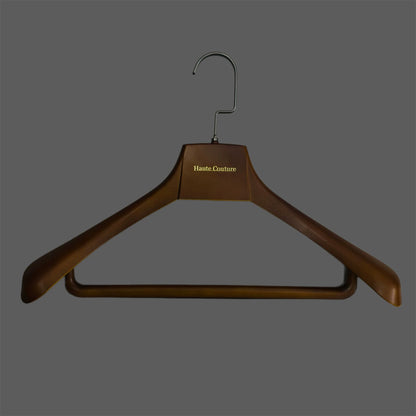 Luxury Wide Shoulder Plastic Hanger with Pants Bar and Custom Logo