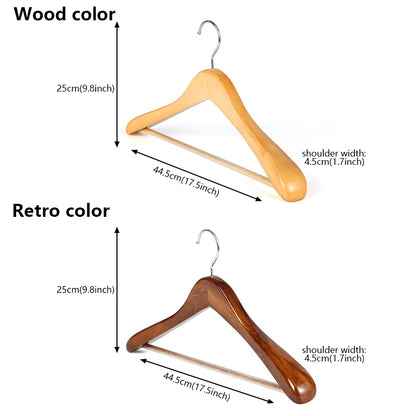 Wooden Hanger Wide Shoulder Natural Wood Finish Suit Coat Display thegarmenthanger