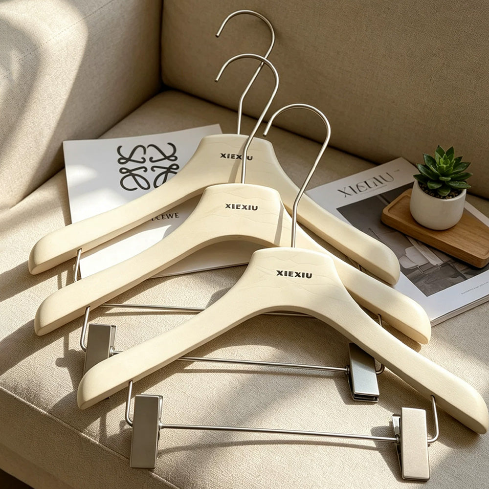 Custom Kids Clothes Hangers with Clips, Resin Wood Grain Children’s Hangers