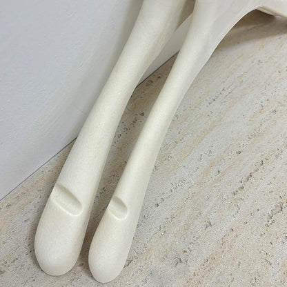 Wholesale Ivory ABS Resin Clothes Hangers with Custom Logo & Adjustable Clips